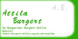 attila burgert business card